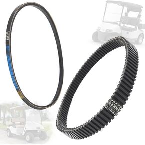 Severe Duty Drive Belt & Starter Belt for 2009+ EZGO RXV ST TXT Golf Cart Models with Team Clutch, 618630 606136 16548G1
