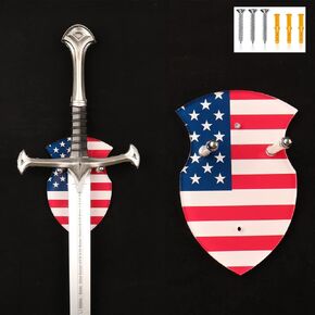 WANLIAN Sword Stand Plaque Sword Hook Wall Hook Display Stand Single Sword Vertical Wall Mount Universal Sword Stand Wall Mount Display Stand For Sword Axe Anime SwordStand(Black 1 pack)