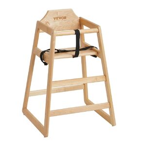 VEVOR Wooden Convertible Adjustable Feeding, Eat High Tray, Grow with Kid Portable Baby Dining Booster Seat, Beech Wood Toddler Chair, Natural