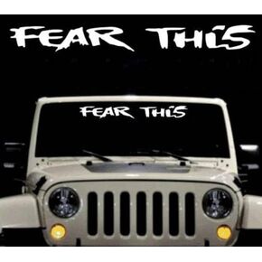 STICKY DUDE Windshield Decal Banner Sticker 20" x 3" (Fear) in Saudi Arabia