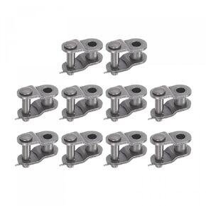 uxcell 12Pcs #35 Chain Offset Half Link Roller, 3/8" Pitch Carbon Steel, Standard Chain End Connector Split Links for 06C Chain