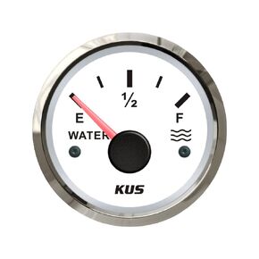 مؤشر قياس مستوى المياه Kus 240-33ohm مع إضاءة خلفية 12 فولت/24 فولت 52 مم (2 بوصة) (أسود + غير قابل للصدأ)