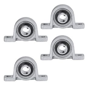 Donepart 10mm Pillow Block Bearing, Self-Aligning 2-Bolt Flange 10mm Bore Bearing, Zinc Alloy Housing Set Screw Locking Style KP001 10mm Bearing