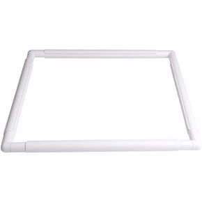 Square Embroidery Hoop Plastic Cross Stitch Frame White Cross Stitching Frame Sewing Hoop Handhold Craft Clip Frame Embroidery Snap Frame Hoop DIY Sewing Tools for Quilting 17x17 Inches in Saudi Arabia
