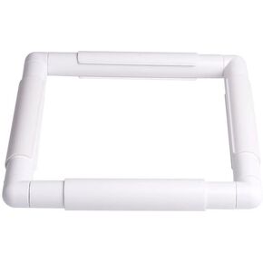 Square Embroidery Hoop, Plastic Cross Stitch Frame White Cross Stitching Frame Sewing Hoop Handhold Craft Clip Frame Embroidery Snap Frame Hoop DIY Sewing Tools for Cross Stitching (17x17 inches)