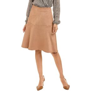 Anne Klein Women's Cb Inv Zip Flared Scuba Suede Skirt