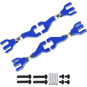 HobbyPark Aluminum Front & Rear Upper Suspension Arms for 1/10 Redcat Blackout XTE Upgrades Parts, fit XBE SC Pro, Replace BS213-002 / BLH-0001GM (4-Pack) (Red)