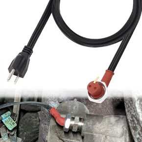 120V Block Heater Cord 251919 for Ford 7.3 6.0 6.4 6.7 L Powerstroke Diesel F250 F350 Dodge Ram Cummins Diesel 5.9, 6.7 L Fits Heavy Duty Immersion Heaters and Engine Block Heaters,6-feet