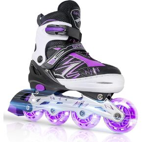 Adjustable Inline Skates for Kids Girls Boys Children Beginners, Inline Roller Skates with Light Up Wheels for Kids and Youth for Indoor Outdoor Sports