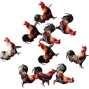 Rooster Shape Brads 12/Pkg