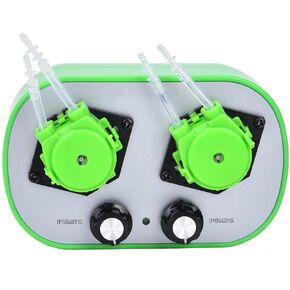 High Flow Peristaltic Pump, 100-240V Dual Pump Head Type G628-2 Small Peristaltic Pump Food grade Self-Priming Pump ((4-18ml/min)*2)