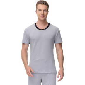INK+IVY Men's Sleepwear Pajama Top Crewneck T-Shirt, Soft Sueded Jersey Tee Loungewear, Undershirt in Kuwait