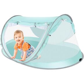 ISILER Baby Beach Tent, UPF 50+ Anti-UV Pop Up Sun Shelter for Beach, Portable Baby Travel Tent with Bug-Proof Ultra-Fine Mesh, Indoor Baby Play Tent, Easy Setup and Fold Into a Carrying Bag in Kuwait