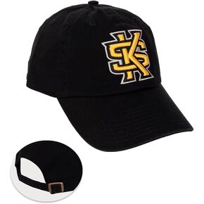 Desert Cactus Kennesaw State University Baseball Hat Owls KSU Brimmed Embroirderd Cap Adjustable Cloth Strap Adult (Style A) Black