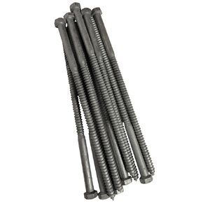 1/2" x 8" Lag Bolt Screws | Hex Head | Hot Dip Galvanized | ASTM A307 | 10pcs BOX