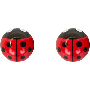 TRICK TOPS Lady Bug Valve Caps, Red