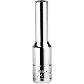 Capri Tools Deep Socket, 1/4-Inch Drive, 6-Point, Metric (4 mm) (1-2164)