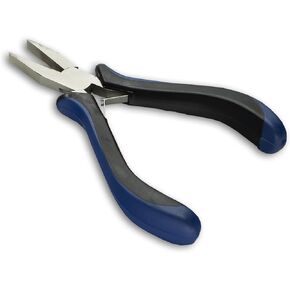 HURON Precision Pliers, Springloaded, Flat Nose, 4.75 In