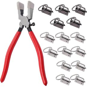 weideer 15 Sets Key Fob Hardware with Key Fob Plier for Wristlet Key Fobs/Key Lanyard/Key Chain Hardware InstallK-082-15