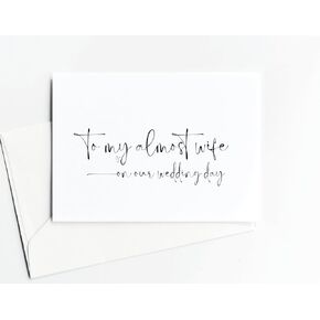 To My Bride on our Wedding Day Card from Groom For Almost Wife Modern Simple Wedding