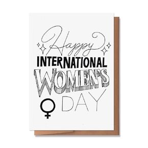 Wunderkid Happy International Women's Day Greeting Card, Card for Women Woman Best Friend (1 Single, Blank inside)