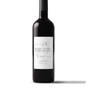 Pregnancy Announcement, Just a little Bottle to Say, Set of 3 Smell Wine Labels, I’m Pregnant Reveal for Family and Friends, Grandparents to Be Gift