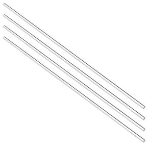 uxcell Acrylic Round Rod,Clear,3mm Diameter 10inch(247mm) Solid Plastic PMMA Bar Stick 4pcs