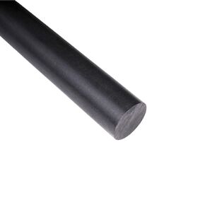 Duco Black Acetal Copolymer Rod 1.25 Inch Diameter, 12 Inch Length - Rigid Wear-Resistant Machinable Long Acetal Rods - Black Dowels Plastic Bar Stock (Pack of 1)