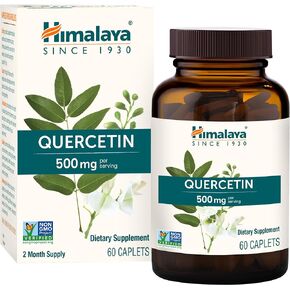 Himalaya Quercetin Supplement for Plant-Based Bioflavonoid Support and Daily Wellness, Antioxidant and Immune Support, 500 mg, Non-GMO, 60 Vegetarian Caplets, 2 Month Supply