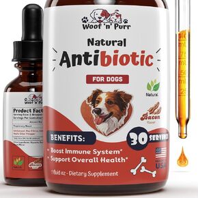 Natural Dog Antibiotics - Antibiotics for Dogs - Supports Immune Health, Itch Relief, Allergy Relief & More - Antibiotic for Dogs - Itch Relief for Dogs - Yeast Infection Treatment for Dogs - 1 oz