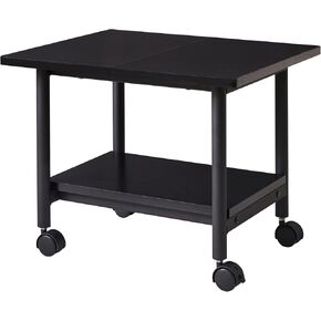 حامل طابعة IBUYKE تحت المكتب، عربة طابعة صناعية بطبقتين، منظم مكتب متعدد الأغراض رف تخزين عالي التحمل للمكتب والمنزل، لجهاز الفاكس والماسح الضوئي والملفات والكتب، أسود، TLJ010B in Kuwait