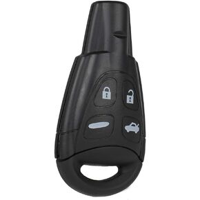 Car Key Fob Keyless Entry Remote Replacement for 03-11 for Saab 9-5 03-11 for Saab 9-3 4 Buttons Black 1pad (FCC LTQSAAM433TX)