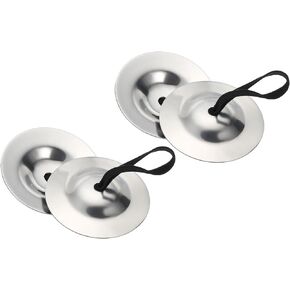 PATIKIL Finger Cymbal, 2 Pair Belly Dancing Finger Zills Brass Hand Cymbals Small Musical Instrument for Dancer Party
