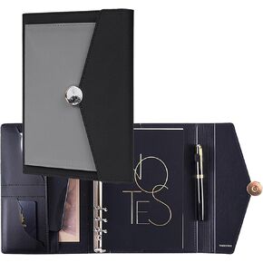 A5 Binder Loose-Leaf Refillable Notebook Diary Organizer and Pen Set - 100 Sheets of 200-Page,8.3×5.5IN,100gsm Cream Paper,Premium Gift Box Included(Pink)