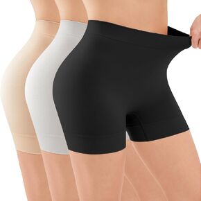 YADIFEN 3 Pack Slip Shorts for Women Under Dress, Anti Chafing Underwear Seamless Shaping Boyshort Panties Comfy Shorts in Kuwait