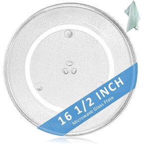 WB48X10046 Microwave Glass Turntable Plate 16 1/2 inches Compatible with G.E JES2251SJ01 JES2251SJ02 JES2251SJ03 Microwave