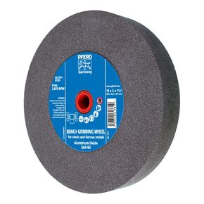 PFERD Bench Grinding Wheel Universal Type | 12x2x1-1/2 inch, vitrified Bond, Regular Aluminum Oxide, grit Size 60 | 61781 - for Universal use in in The Workshop, Included bushings 1-1/4 inch