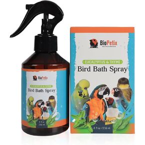 Eucalyptus and Thyme Extract Bird Bath Spray I Special Herbal Formula for Vibrant and Healthy Feathers I Suitable for All Birds - 8 Fl Oz.