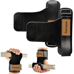 Wrist Straps for Weightlifting, Lifting Straps for Deadlift, Adjustable Neoprene Padded Wrist Wraps for Weightlifting for Men/Women(Pair)