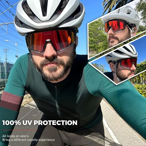 KAPVOE Polarized Cycling Glasses Men Women Mountain Bike Glasses MTB Riding TR90 Sport Sunglasses Running Bicycle Triathlon in Saudi Arabia