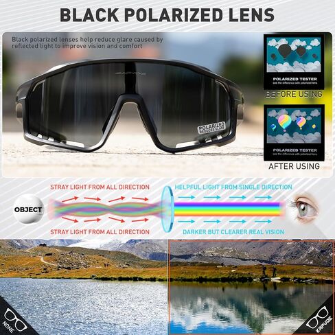 KAPVOE Polarized Cycling Glasses Men Women Mountain Bike Glasses MTB Riding TR90 Sport Sunglasses Running Bicycle Triathlon in Saudi Arabia