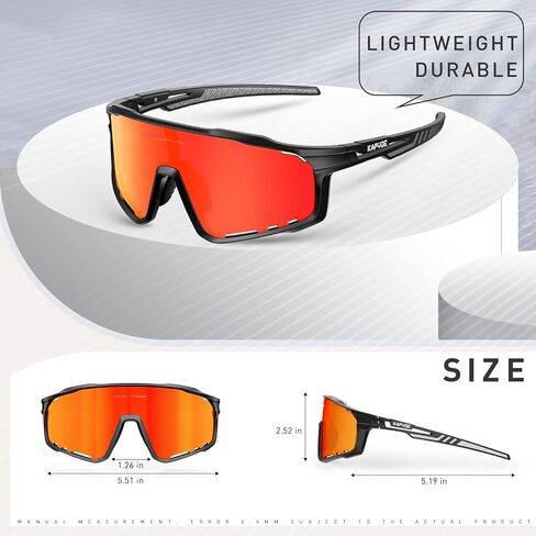 KAPVOE Polarized Cycling Glasses Men Women Mountain Bike Glasses MTB Riding TR90 Sport Sunglasses Running Bicycle Triathlon in Saudi Arabia