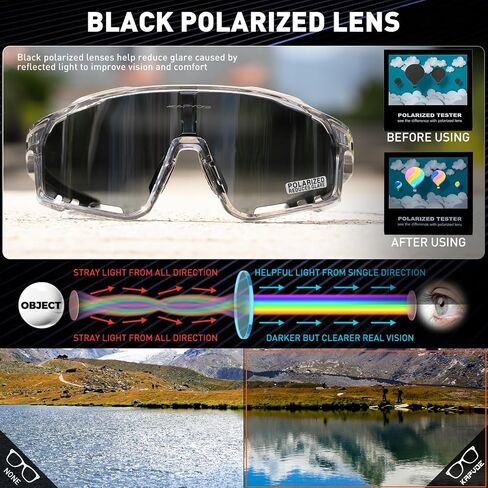 KAPVOE Polarized Cycling Glasses Men Women Mountain Bike Glasses MTB Riding TR90 Sport Sunglasses Running Bicycle Triathlon in Saudi Arabia