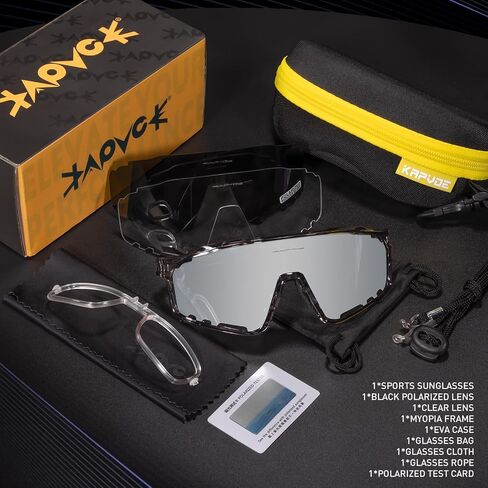 KAPVOE Polarized Cycling Glasses Men Women Mountain Bike Glasses MTB Riding TR90 Sport Sunglasses Running Bicycle Triathlon in Saudi Arabia