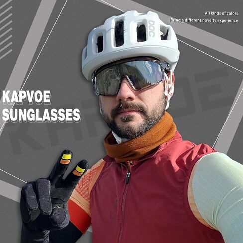 KAPVOE Polarized Cycling Glasses Men Women Mountain Bike Glasses MTB Riding TR90 Sport Sunglasses Running Bicycle Triathlon in Saudi Arabia