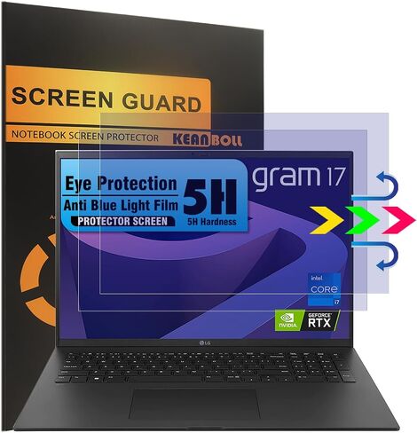2-Pack Anti Blue Light Screen Protector for LG Gram Pro 17 & LG Gram 17,Blocking Blue Light,Anti Glare Anti Fingerprint Filter in Saudi Arabia