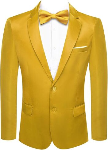 Hi-Tie Men's Blazer Casual Light Weight Sport Coats Slim Fit Suit Jacket Business Sports Jacket for Prom Party in Kuwait