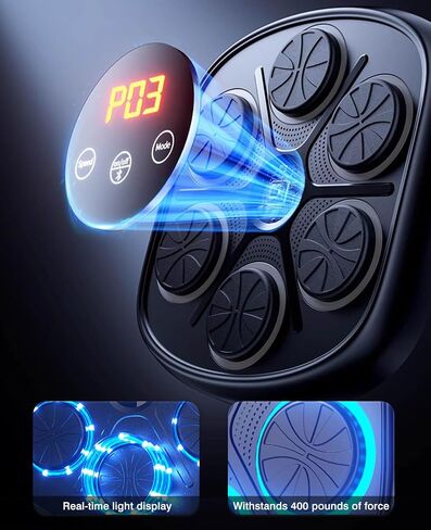 Smart Music Boxing Machine, Boxing Machine Wall Mounted Music with Gloves, Boxing Music Workout Machine for Home, Indoor and Gym in Saudi Arabia