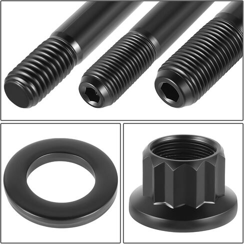 DNA MOTORING Front 12-Point Cylinder Head Studs Compatible With Chrysler 5.2L, 5.9L 318 360 71-85/Dodge 5.2L, 5.6L, 5.9L 318 340 360 68-91/Plymouth 5.2L, 5.6L, 5.9L 318 340 360 68-89, LEPOW-116 in Saudi Arabia