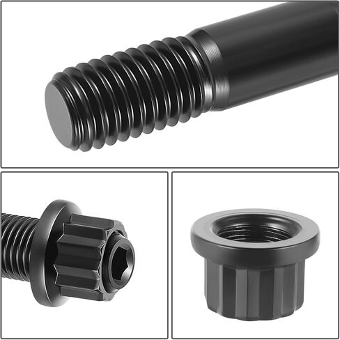 DNA MOTORING Front 12-Point Cylinder Head Studs Compatible With Chrysler 5.2L, 5.9L 318 360 71-85/Dodge 5.2L, 5.6L, 5.9L 318 340 360 68-91/Plymouth 5.2L, 5.6L, 5.9L 318 340 360 68-89, LEPOW-116 in Saudi Arabia